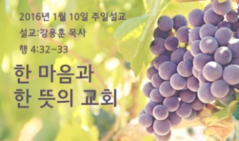 한 마음과 한 뜻의 교회-행4:32-33